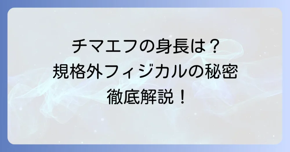チマエフの身長は？階級での有利不利と強さの秘密を徹底解説