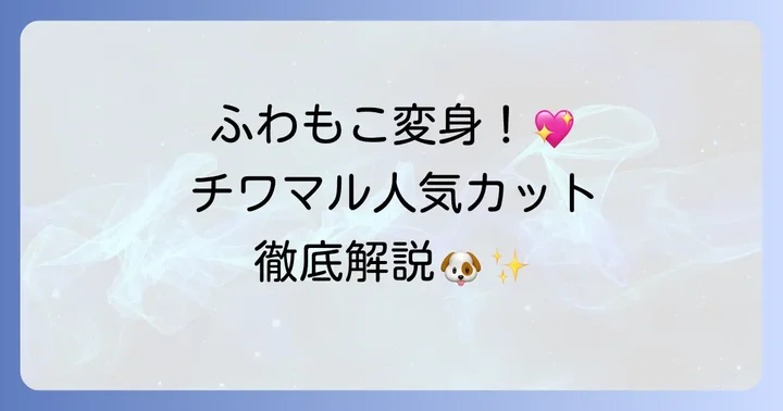人気のチワマルカットスタイルを徹底解説