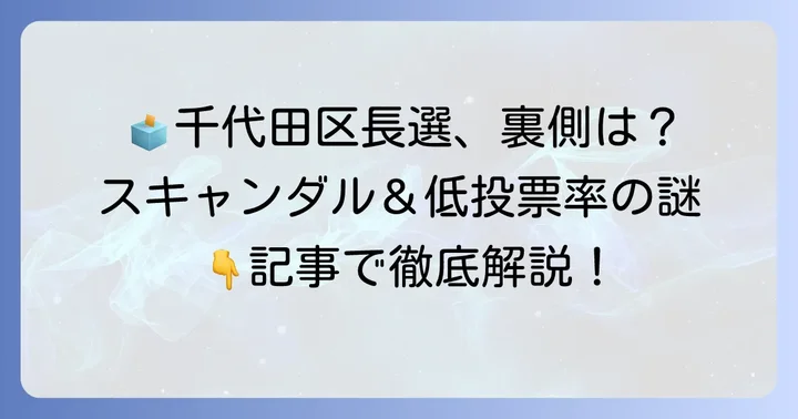 千代田区長選挙の争点と背景