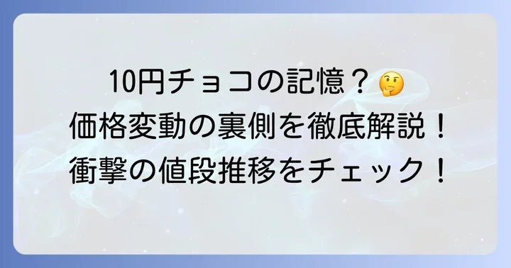 チロルチョコの値段推移を振り返る:10円時代から現在まで
