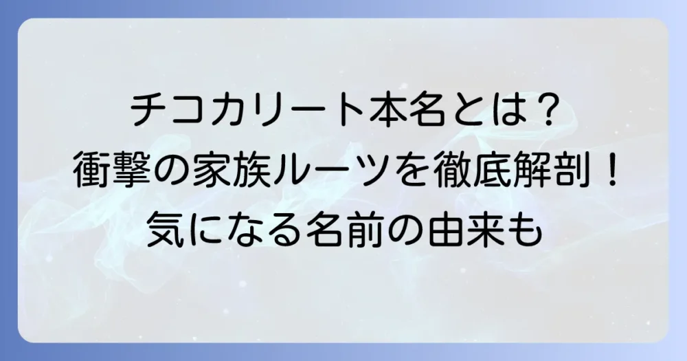 チコカリートの本名に迫る！ラッパーCHICO CARLITOのプロフィールと名前の由来を徹底解説