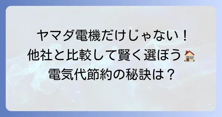 ヤマダ電機以外も検討！他社との比較ポイント