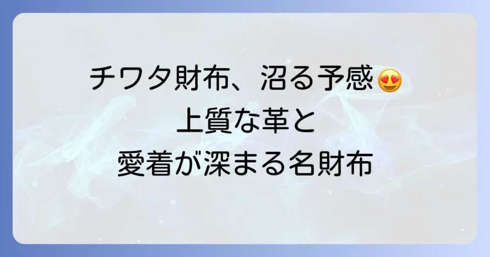 チワタ財布の魅力と選び方!後悔しないためのポイントとおすすめを紹介