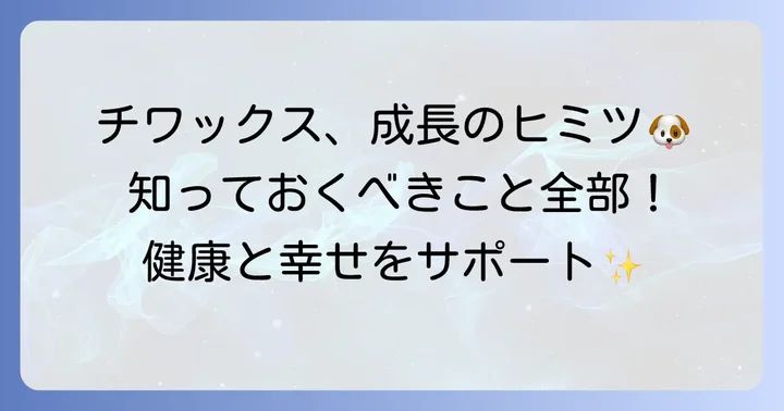 チワックスの成長過程で知っておきたいこと