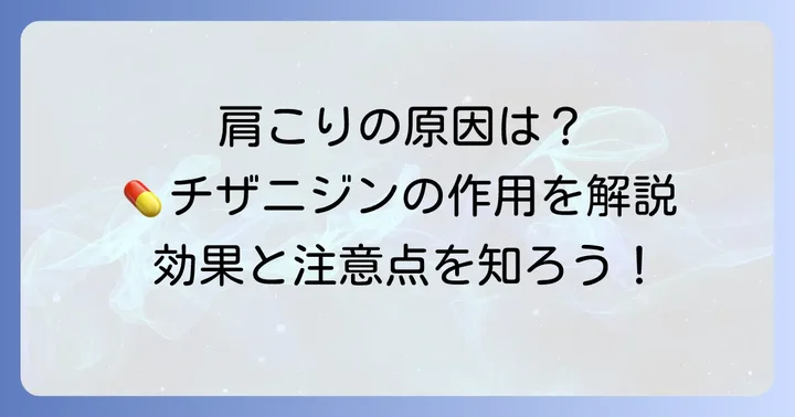 チザニジンとは?肩こりへの作用機序