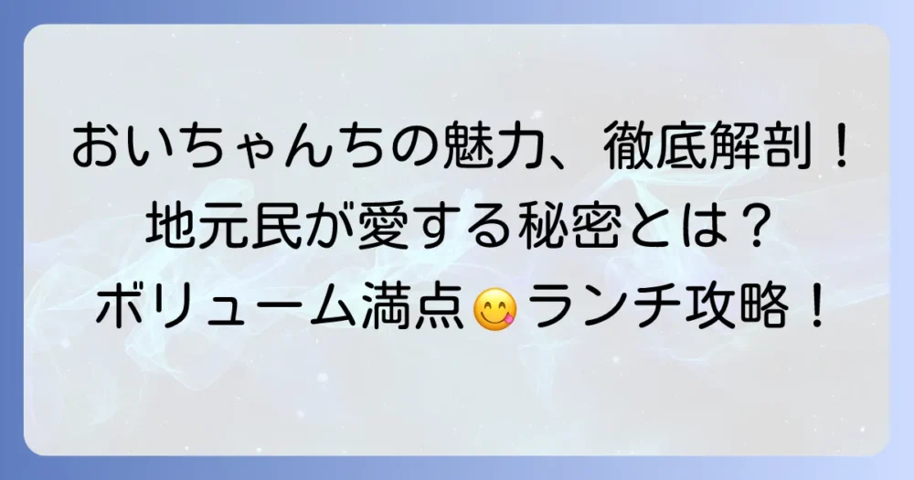 おいちゃんちのレビューを徹底解説！人気の秘密と知っておきたいポイント