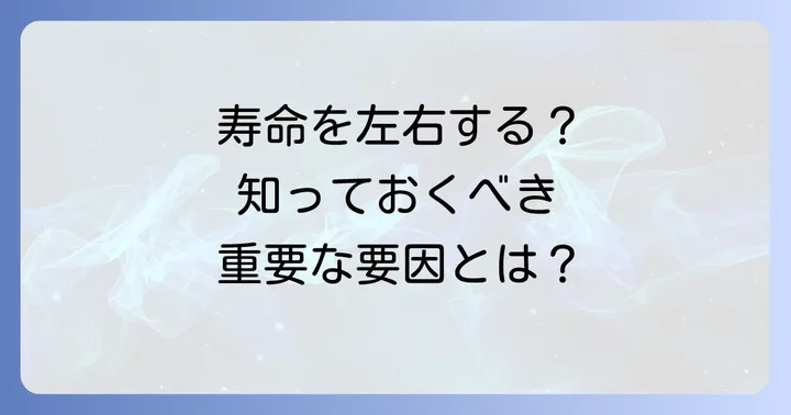 ロングコートチワワの寿命に影響を与える要因