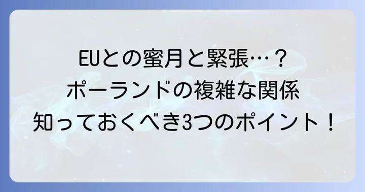 EUとの関係におけるポーランドの反応