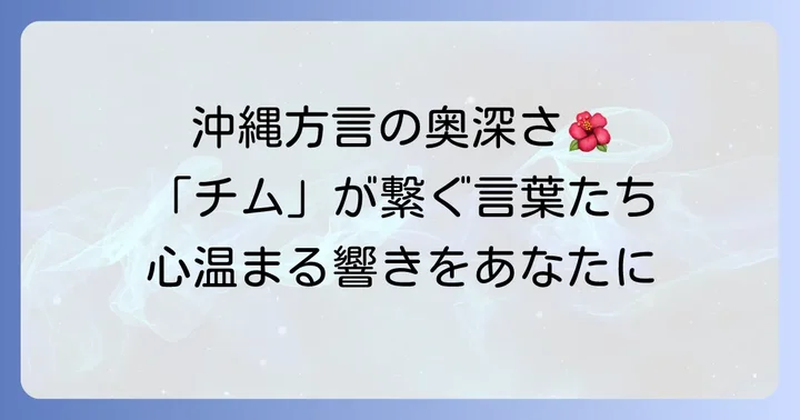 「チム」を使ったその他の沖縄方言