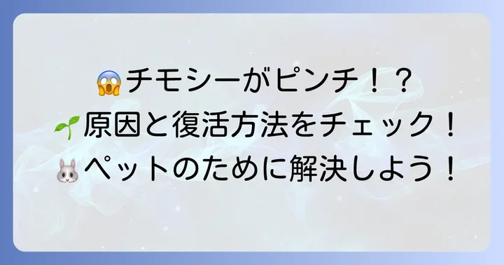 チモシーが育たない？よくあるトラブルと解決策