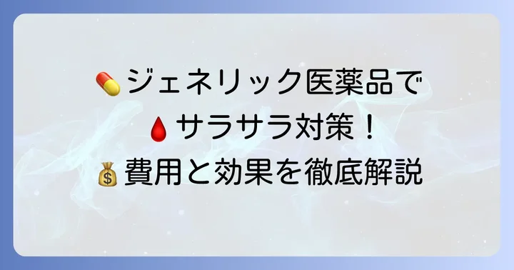 血液をサラサラにする代表的なジェネリック薬とその特徴