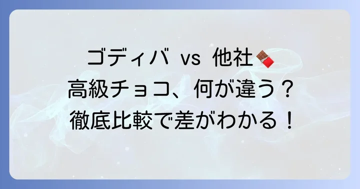 ゴディバを選ぶ理由と他社高級チョコレートとの比較