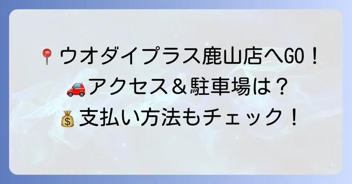 ウオダイプラス鹿山店の基本情報とアクセス