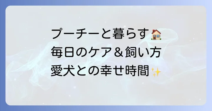 プーチー成犬との暮らし方！毎日のケアと飼い方のコツ