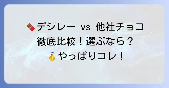 デジレーチョコ3個入りと他ブランドの比較