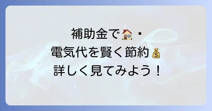蓄電池導入で利用できる補助金制度