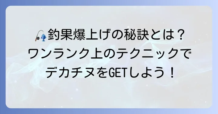 チヌルアー釣りで釣果をさらに高めるコツ