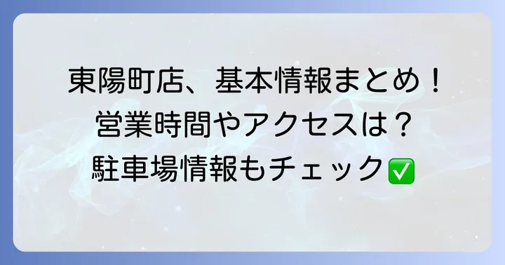 イキイキ生鮮市場東陽町店の基本情報