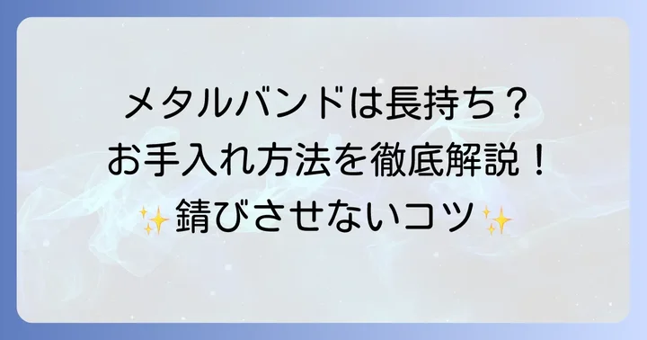 チプカシメタルバンドのお手入れ方法