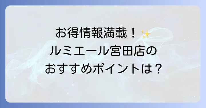 ルミエール宮田店のおすすめポイントと特売情報