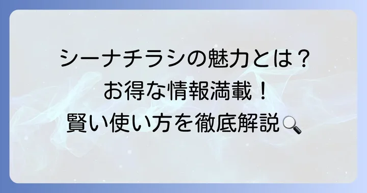 コープさっぽろシーナチラシとは？その魅力と賢い使い方