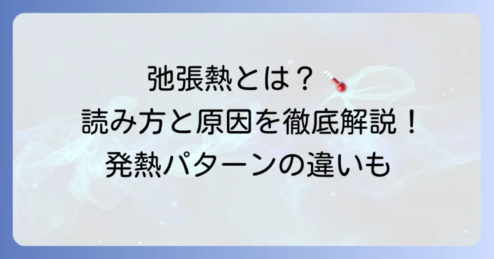 弛張熱の読み方と意味を徹底解説！特徴や他の発熱パターンとの違いも