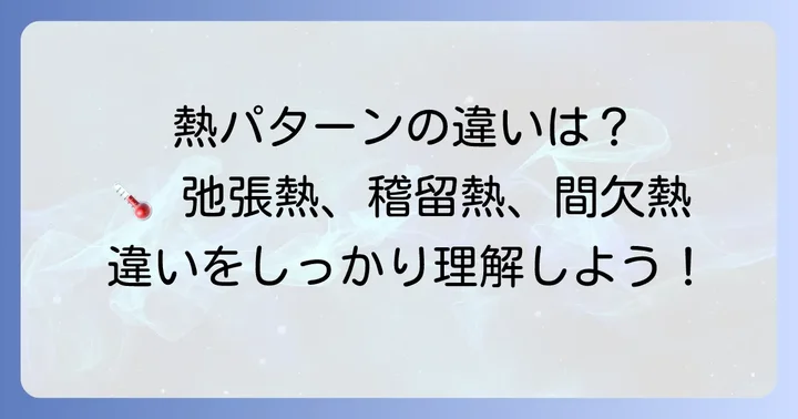 他の発熱パターンとの違いを明確にする