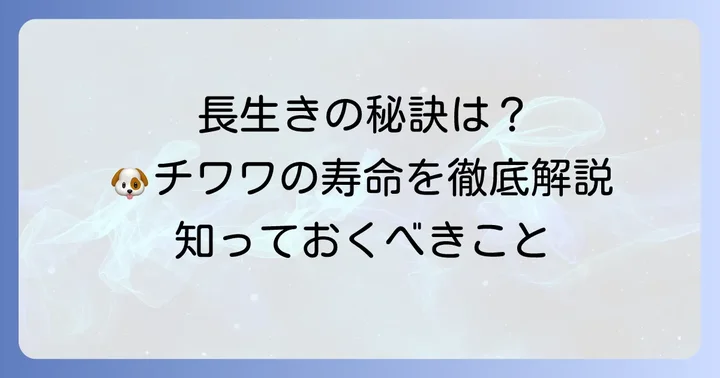 チワワの平均寿命と長寿の傾向