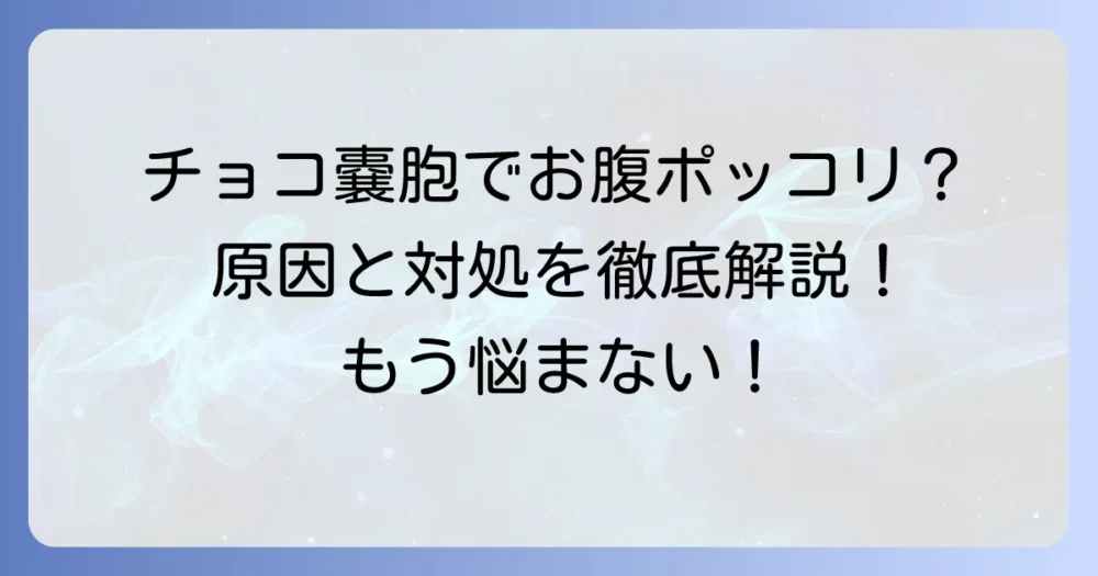 チョコレート嚢胞でお腹がぽっこり？ その原因と対処法を徹底解説
