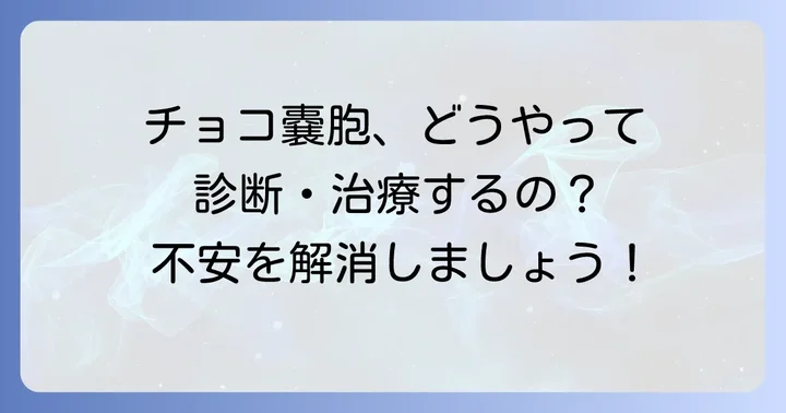 チョコレート嚢胞の診断と治療の進め方