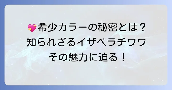 希少なイザベラチワワとは？その特徴を解説