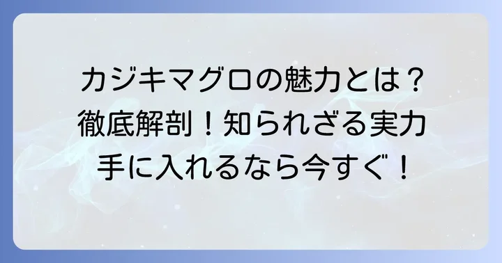 定番モデル「MDV-106（カジキマグロ）」の魅力を深掘り