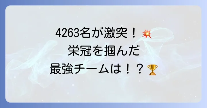 第14回TOPANGAチャリティーカップ2025の結果