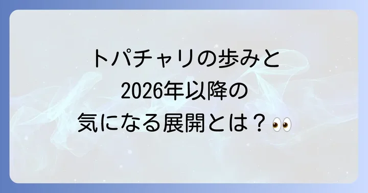 過去のトパチャリと今後の展望