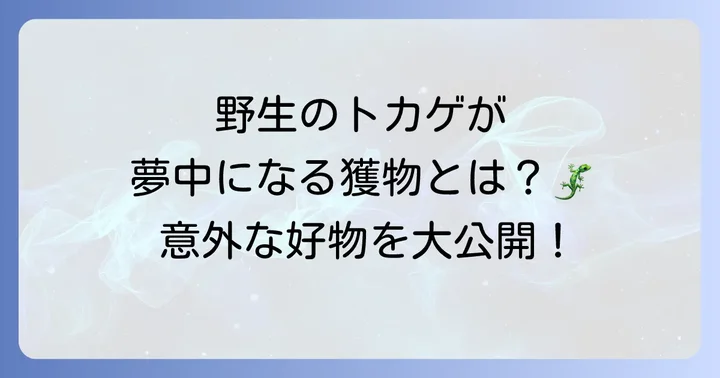 ニホントカゲが自然界で食べるもの