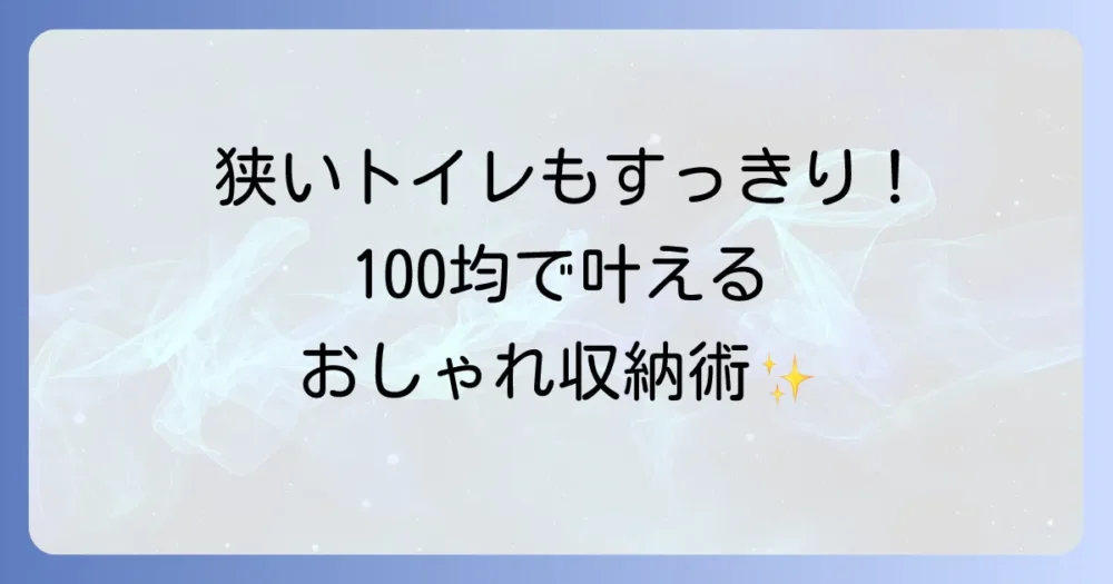 トイレットペーパー収納の100均アイデア集！ダイソー・セリア・キャンドゥのおすすめグッズとDIY術