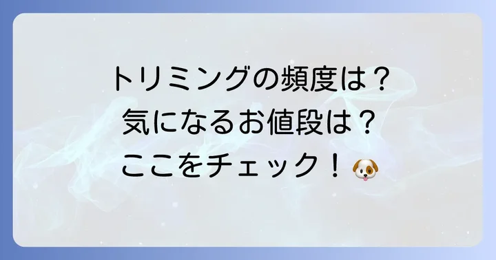 シュナプーのトリミング頻度と料金相場