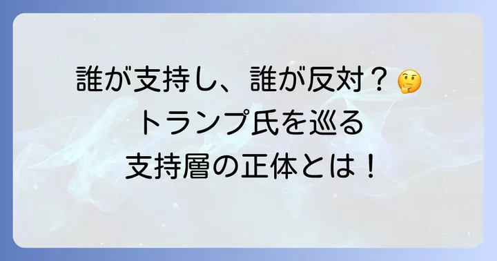 トランプ大統領の支持層と不支持層の内訳