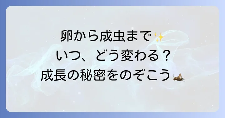 トノサマバッタの成長段階とそれぞれの期間