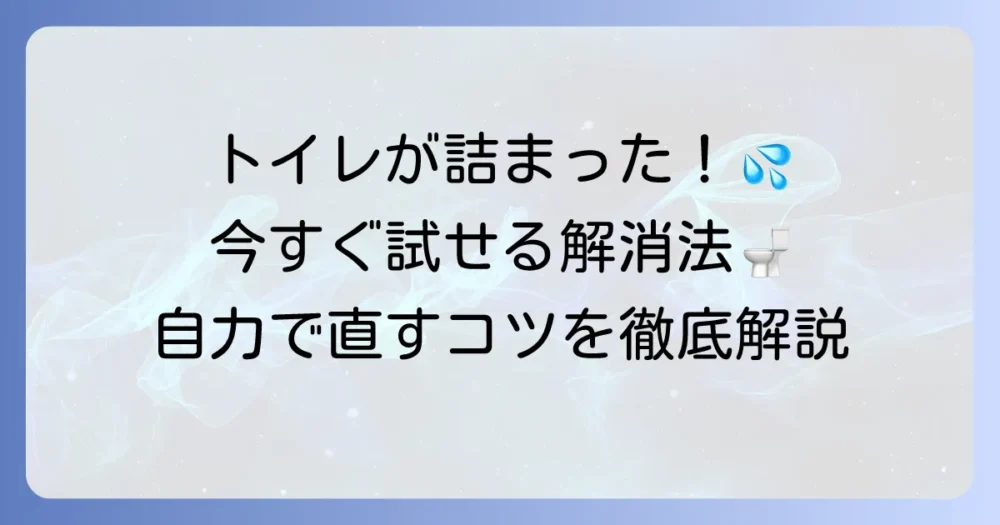 トイレットペーパーが詰まる！原因と自分でできる解消法、予防策を徹底解説