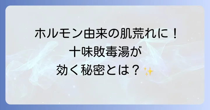 十味敗毒湯がホルモンバランスの乱れに起因する肌トラブルに役立つ理由