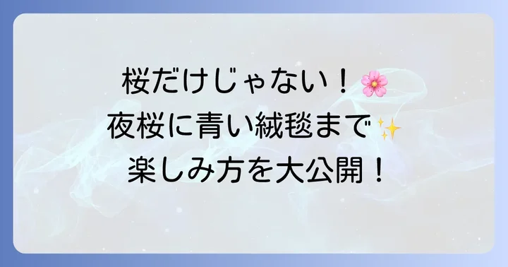 出店以外にも見どころ満載！舎人公園桜祭りの楽しみ方
