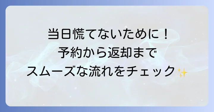 トヨレンの予約から利用までの流れ