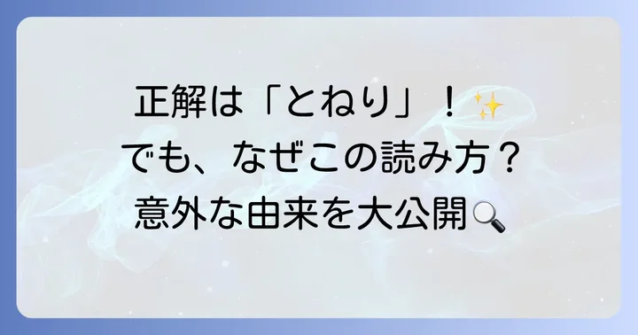 舎人ライナーの正しい読み方は「とねりライナー」