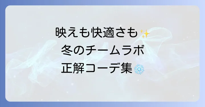 【女性向け】チームラボ豊洲冬の快適おしゃれ服装コーデ
