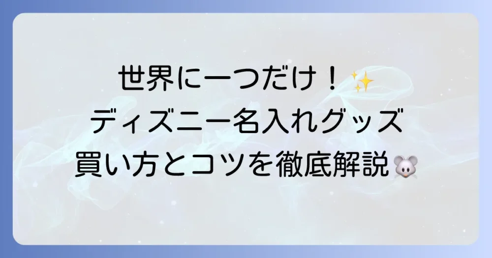 ディズニーランドの革製品を徹底解説！名入れオリジナルグッズの魅力と購入方法