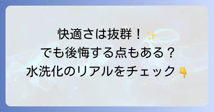 ぼっとんトイレを水洗化するメリット・デメリット