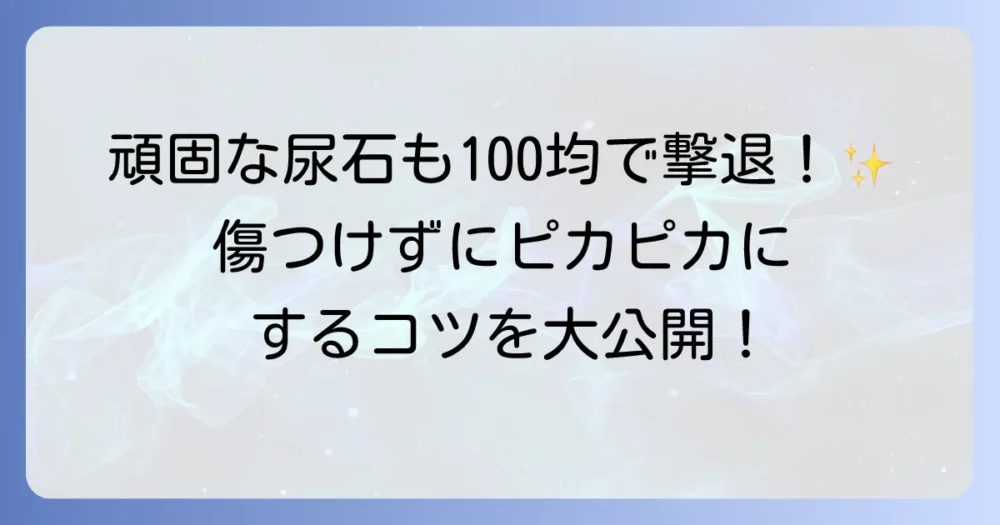 トイレの尿石を削る100均アイテムで頑固な汚れを撃退！傷つけずにピカピカにする方法