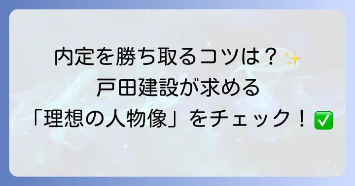戸田建設が求める人物像と企業文化