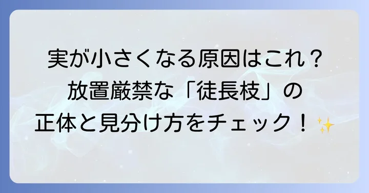 柿の徒長枝とは？見分け方と放置するリスク